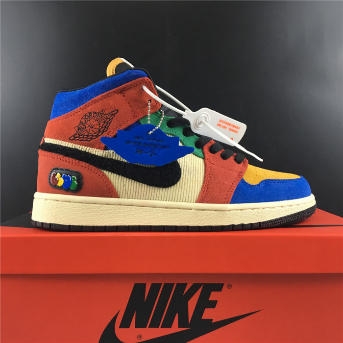 air jordan 1 mid blue the great cu2805-100