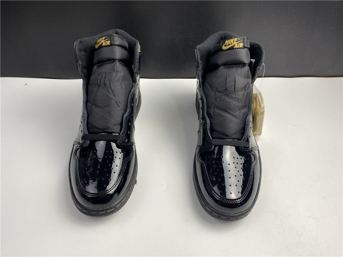 air jordan 1 high og patent ‘black gold’ 555088-032
