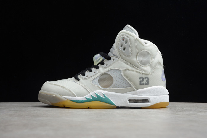 ofw air jordan 5 white green purple ct8480-105