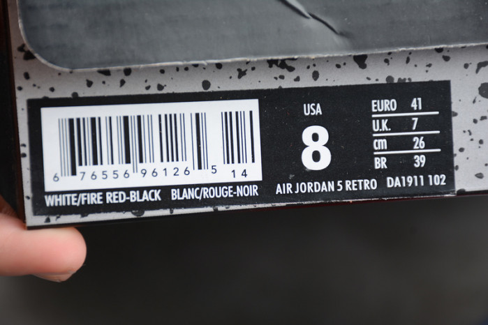 air jordan 5 fire red 2020 silver tongue da1911-102