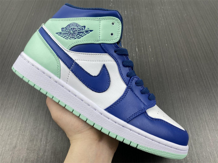 air jordan 1 mid "blue mint" 554724-413