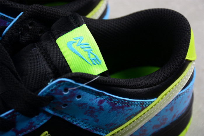 nike dunk low se acid wash baltic blue volt dv1694-900