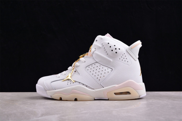air jordan 6 retro gold hoops (women''s) dh9696-100