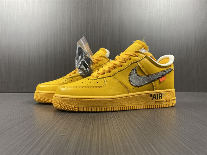 nike air force 1 low ofw university gold metallic silver dd1876-700