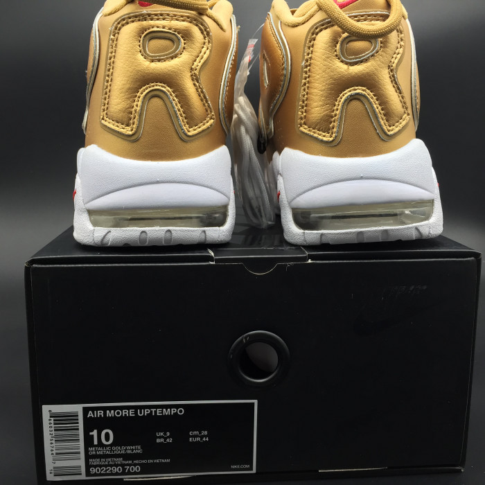 nike air more uptempo "S*p*e" metallic gold/white 902290-700