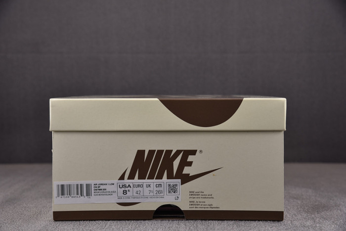 travis scott x air jordan 1 low og “medium olive” dm7866-200