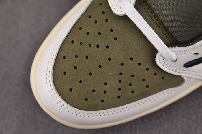 travis scott x air jordan 1 low og “medium olive” dm7866-200