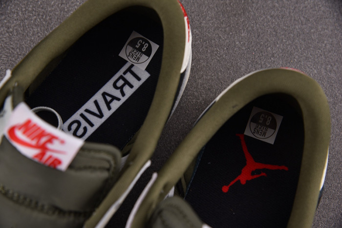 travis scott x air jordan 1 low og “medium olive” dm7866-200