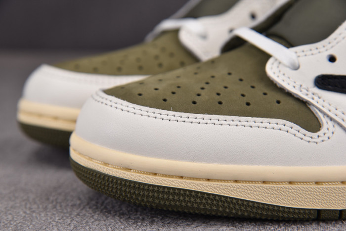travis scott x air jordan 1 low og “medium olive” dm7866-200