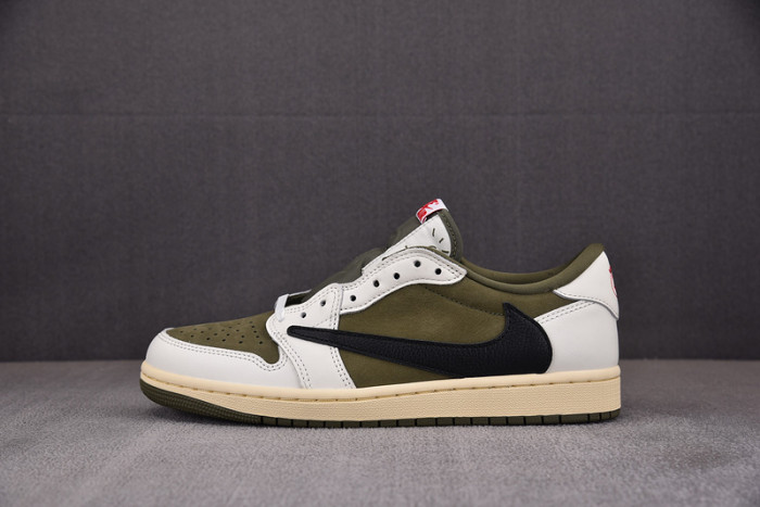 travis scott x air jordan 1 low og “medium olive” dm7866-200