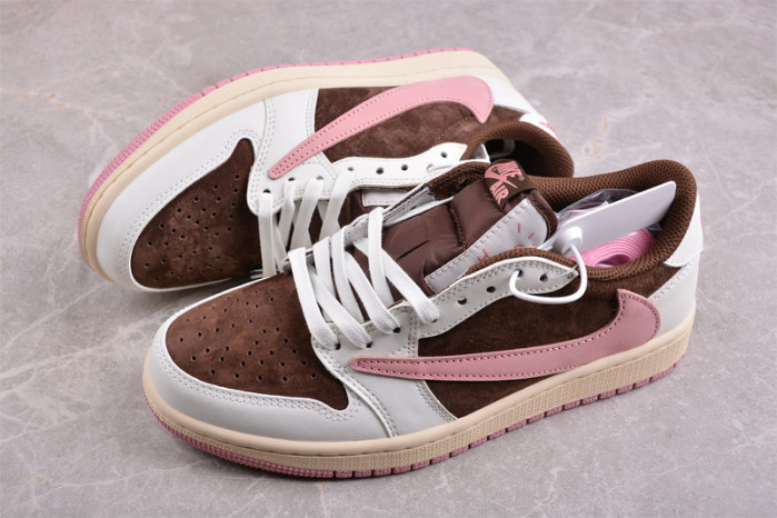 travis scott x air jordan 1 low og “dark pony/pink oxford” dz4137-206