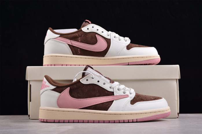 travis scott x air jordan 1 low og “dark pony/pink oxford” dz4137-206