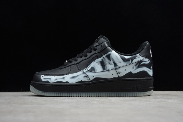 nike air force 1 low black skeleton halloween bq7541-001