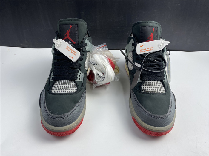 ofw x air jordan 4 “bred” black/red cv9388-001