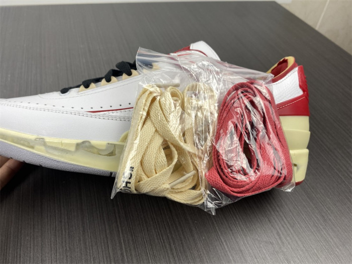 ofw x air jordan 2 low sp white red dj4375-106