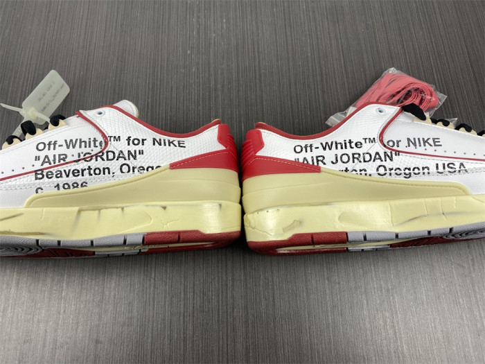 ofw x air jordan 2 low sp white red dj4375-106