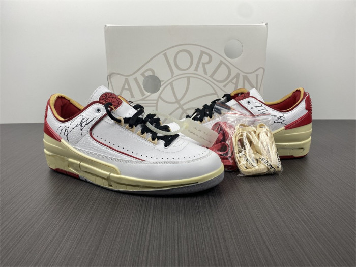 ofw x air jordan 2 low sp white red dj4375-106