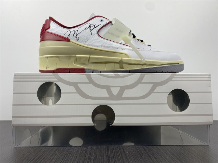 ofw x air jordan 2 low sp white red dj4375-106