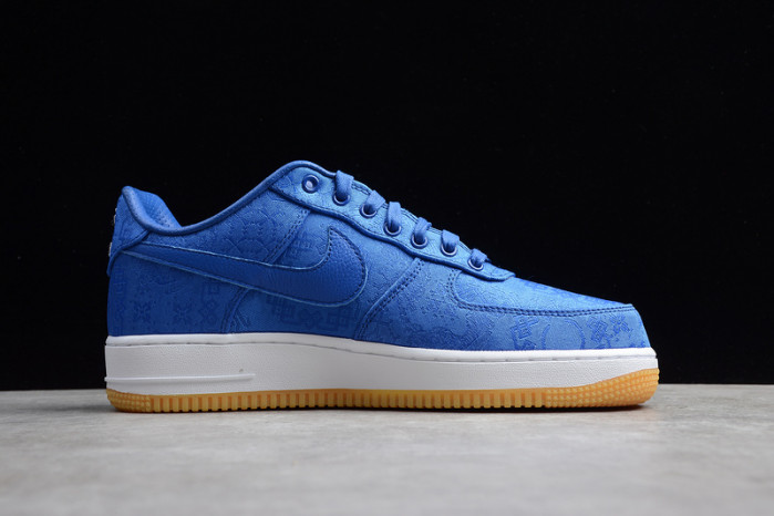 clot nike air force 1 blue silk cj5290-400