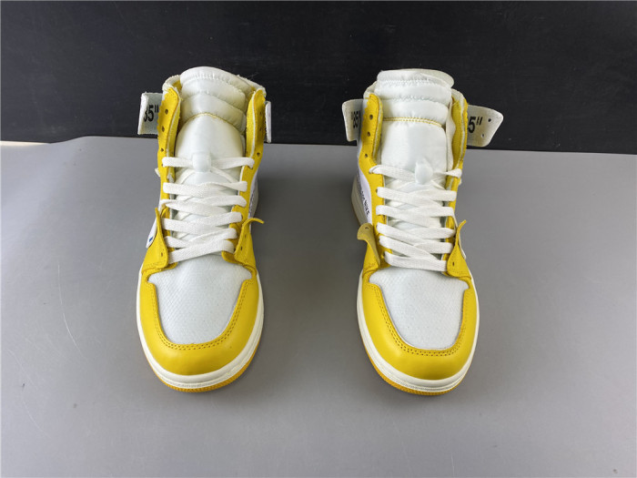 ofw air jordan 1 retro yellow white aq0818-149