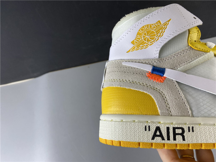 ofw air jordan 1 retro yellow white aq0818-149