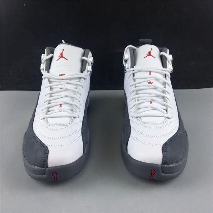 air jordan 12 gs white / dark grey 153265-160