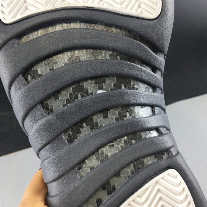 air jordan 12 gs white / dark grey 153265-160