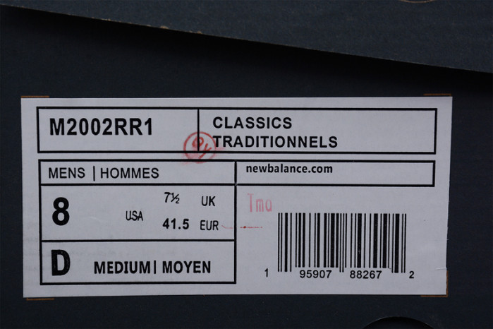 new balance 2002r black dark grey white m2002rr1