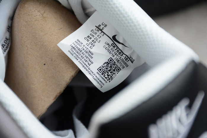 nike air force 1 low white black midsole ck7663-101