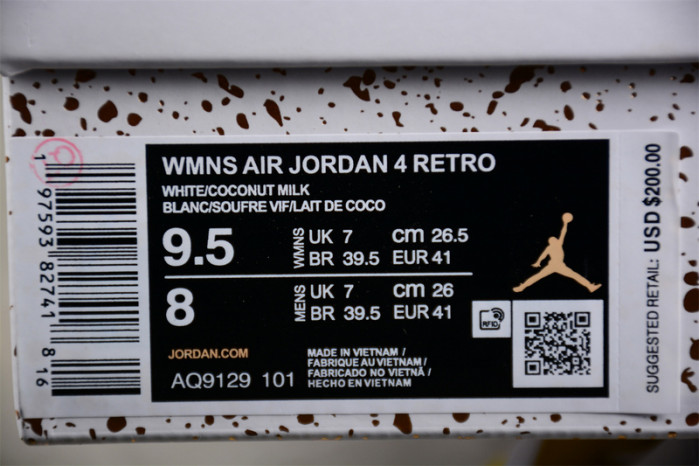 air jordan 4 womens "vivid sulfur" aq9129-101