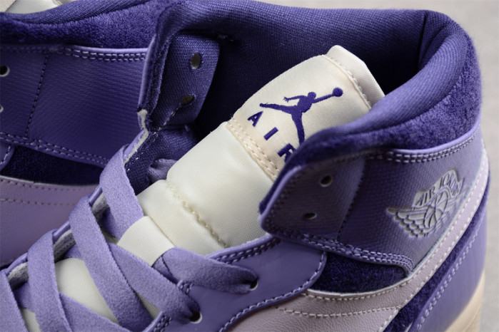 air jordan 1 mid se chenille sky j light purple (women