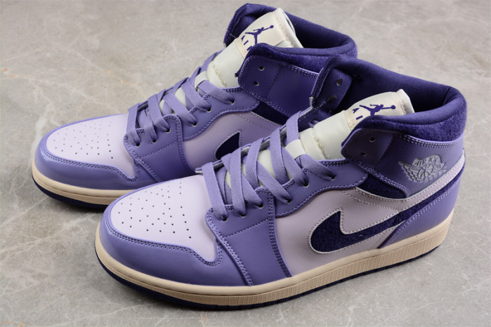 air jordan 1 mid se chenille sky j light purple (women