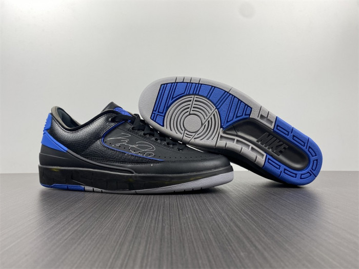 air jordan 2 retro low sp ofw black blue dj4375-004