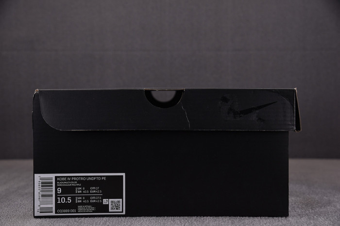nike kobe 4 protro undefeated black mamba cq3869-001